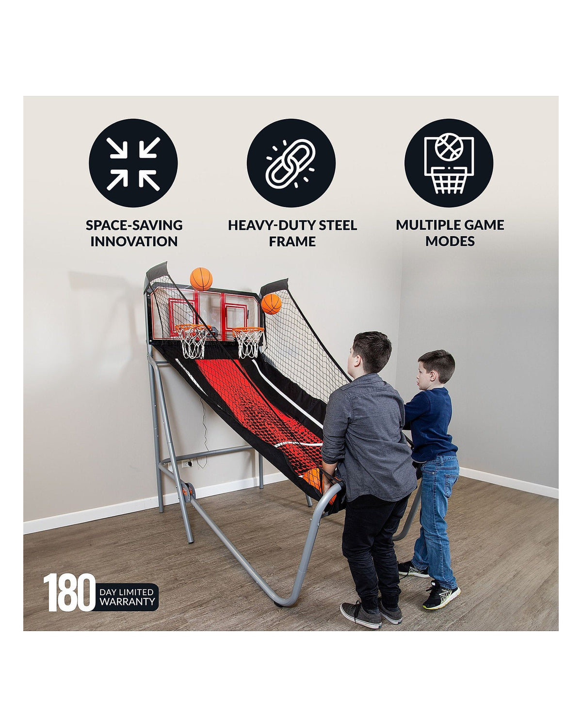 Hathaway Shot Pro Deluxe 81-in Electronic Dual Basketball Game