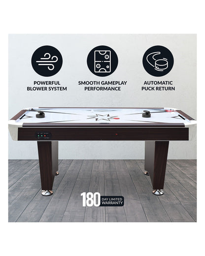 Hathaway Midtown II 6-ft Air Hockey Table - LED Scoring, Cherry