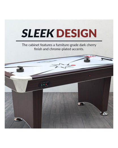 Hathaway Midtown II 6-ft Air Hockey Table - LED Scoring, Cherry
