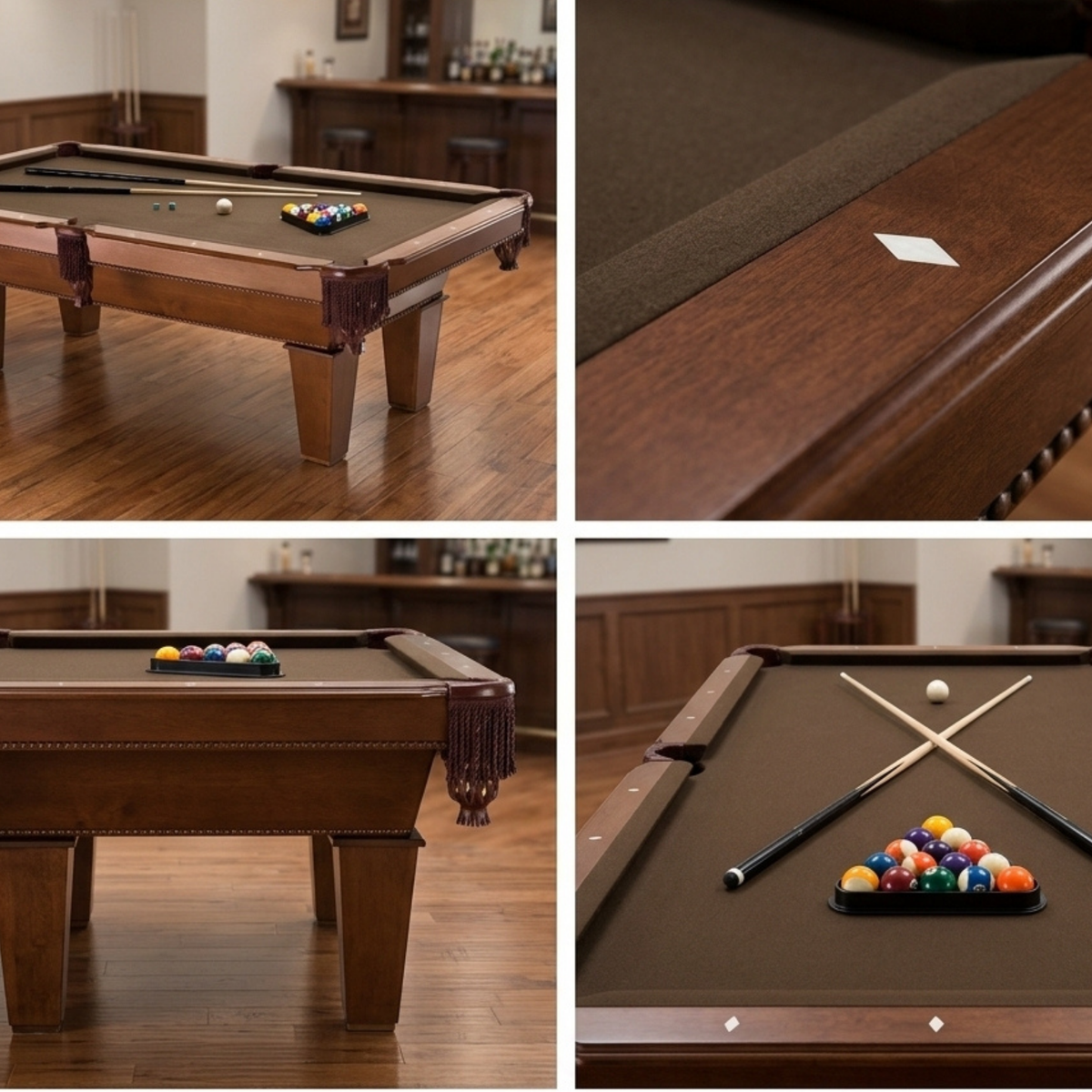 Classic 7.5-Foot Pool Table with Accuslate Play Surface & Accessories