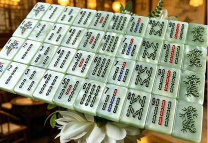 Classic Jade Mist Mahjong Tile Set