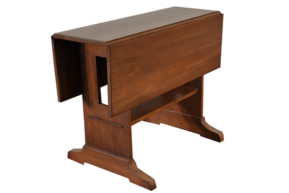 Mission Solid Oak Drop Leaf Dining Table - Walnut (W1)