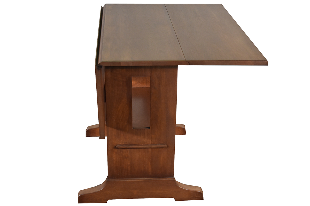 Mission Solid Oak Drop Leaf Dining Table - Walnut (W1)
