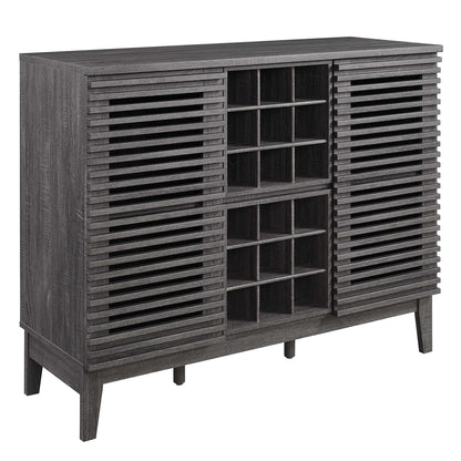 Render Bar Cabinet by Modway - Charcoal / Oak / Walnut