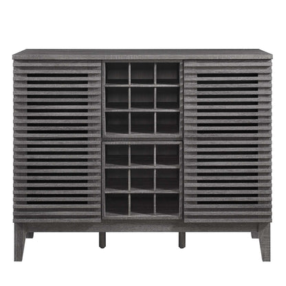 Render Bar Cabinet by Modway - Charcoal / Oak / Walnut