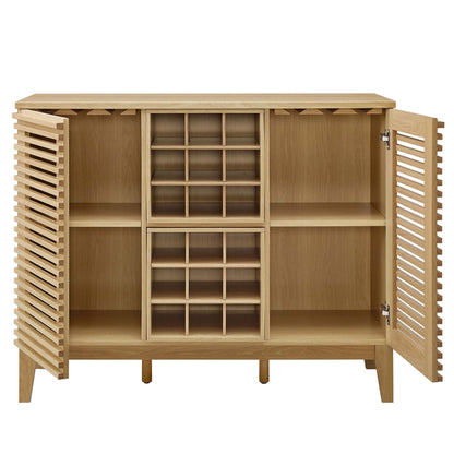 Render Bar Cabinet by Modway - Charcoal / Oak / Walnut