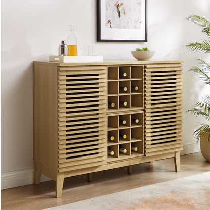 Render Bar Cabinet by Modway - Charcoal / Oak / Walnut