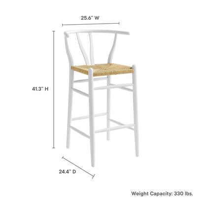Amish Wood Bar Stool by Modway