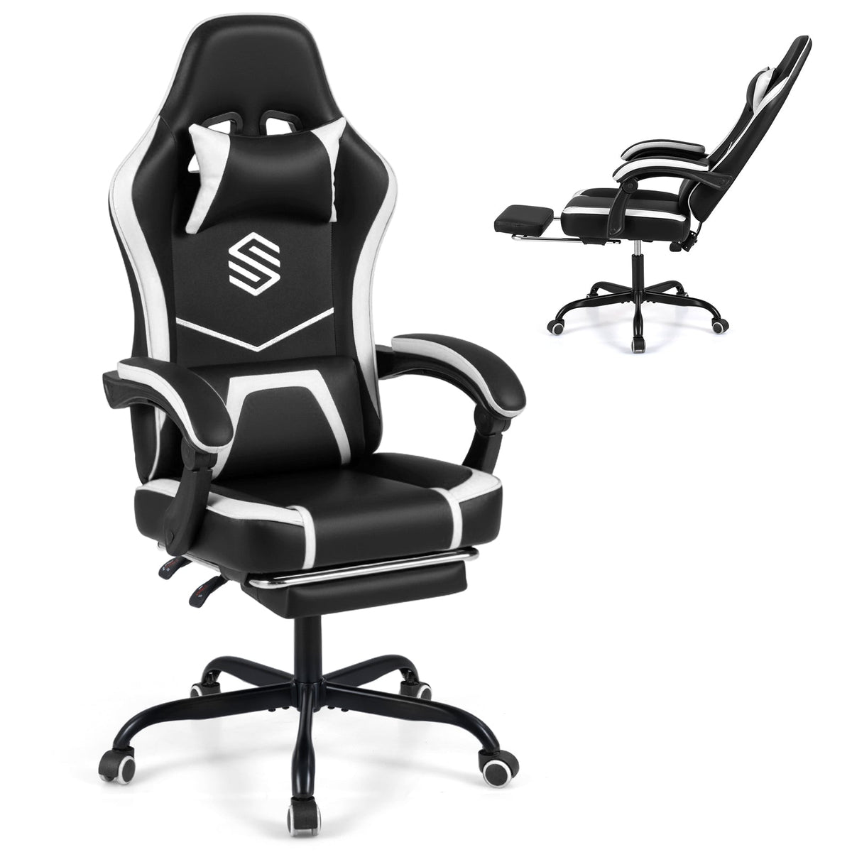 Ergonomic High-Back Gaming Chair - Height Adjustable