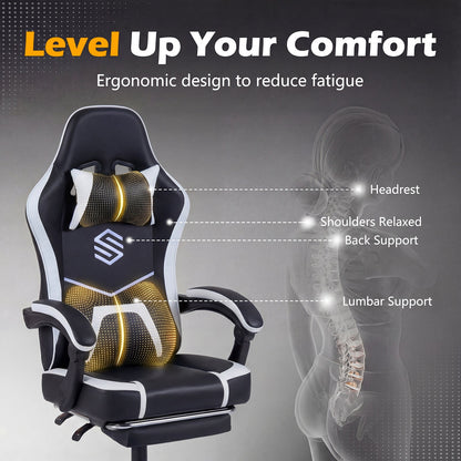 Ergonomic High-Back Gaming Chair - Height Adjustable