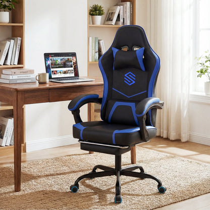 Ergonomic High-Back Gaming Chair - Height Adjustable