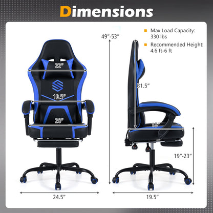 Ergonomic High-Back Gaming Chair - Height Adjustable