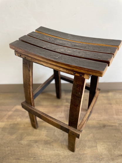 Handcrafted Authentic Whiskey Barrel Stave Bar Stool