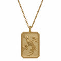 14ky Mahjong 1 Bam Bird Charm Necklace