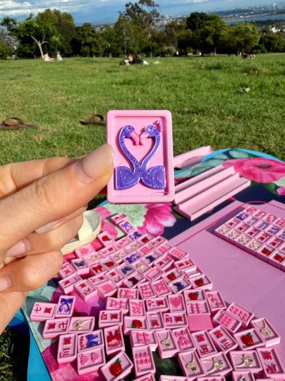 Travel Mahjong Tiles - Flamingo