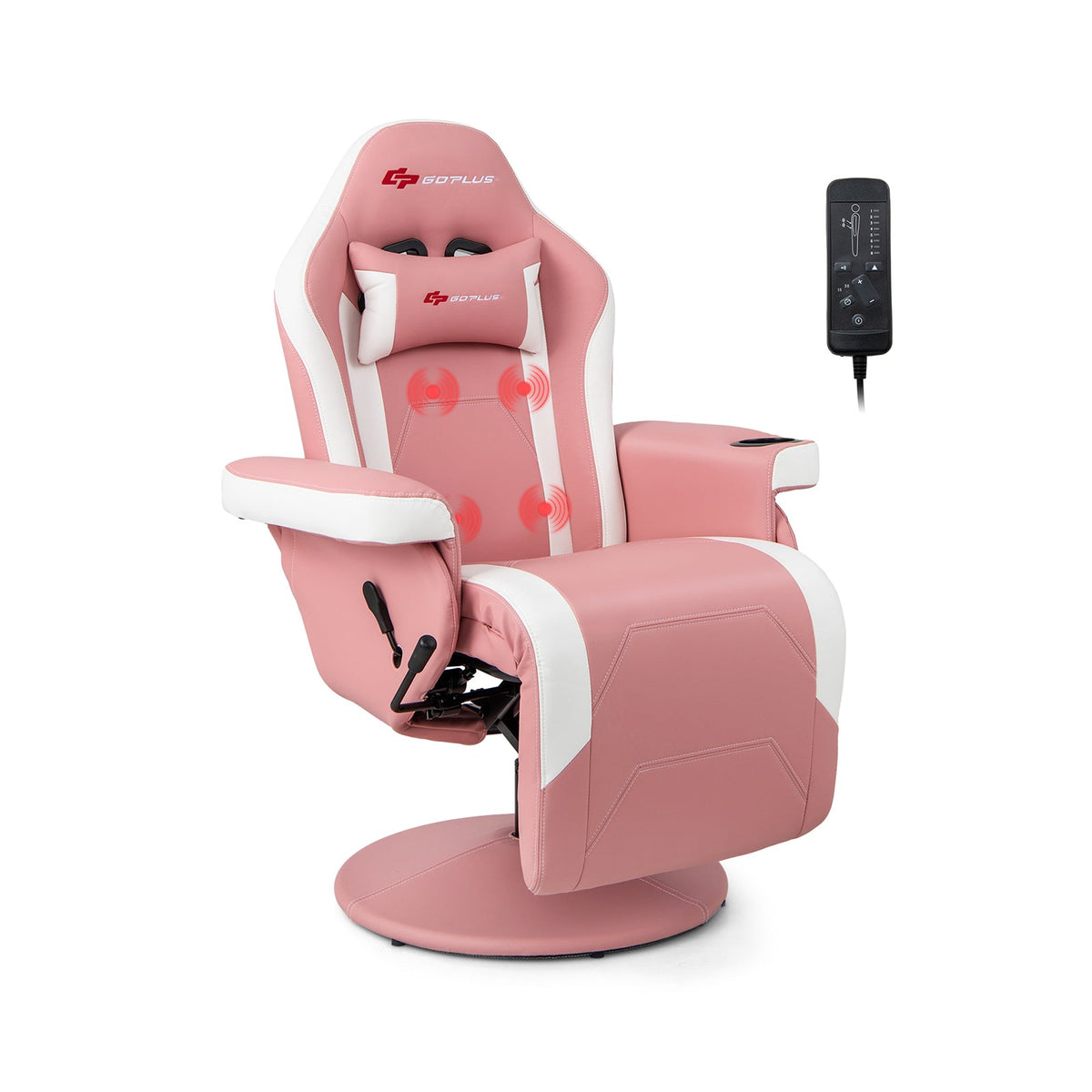 Massage Video Gaming Recliner Chair with Adjustable Height