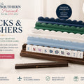 20" Beechwood Mahjong Racks with Magnetic Scalloped Pushers | Set of 4