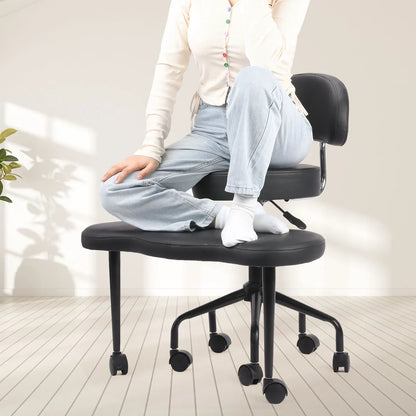 Cross Desk Chair with Lumbar Support and Height Adjustable,Desk Chair for Adults,Legged Office Chair with Wheels