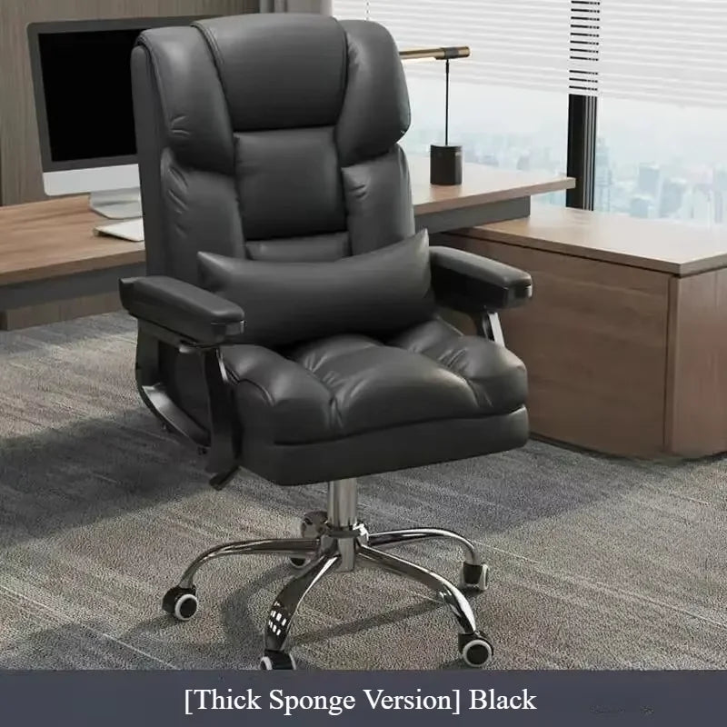 Modern Ergonomic Office Chair - PU Leather Computer Desk Chair with Swivel, Comfortable Executive Chair for Home/Office/Gaming
