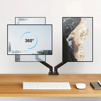 Dual Monitor up to 32 inches and 19.8 lbs per Screen Mechanical Arm Desk Mount VESA 100x100mm Height Adjustable Monitor Stand
