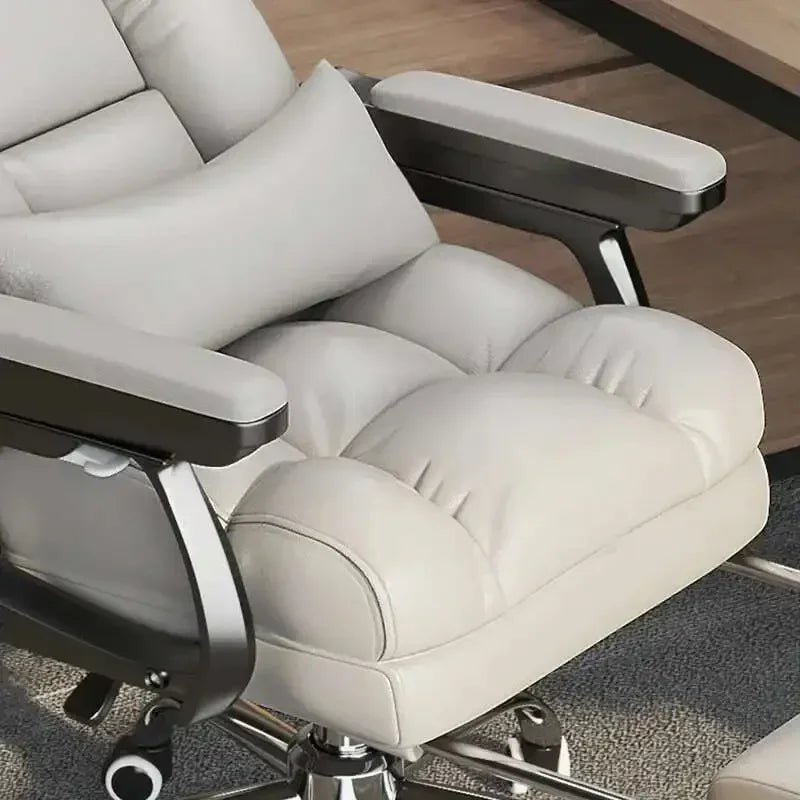 Modern Ergonomic Office Chair - PU Leather Computer Desk Chair with Swivel, Comfortable Executive Chair for Home/Office/Gaming