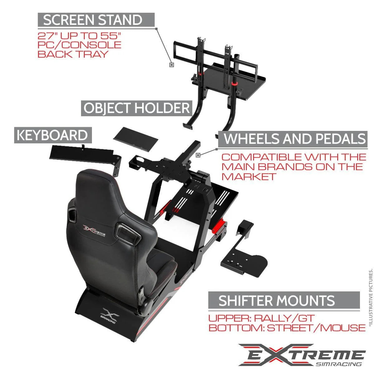 SIM Racing Cockpit XT Premium 3.0 Complete Station with Full Accessories