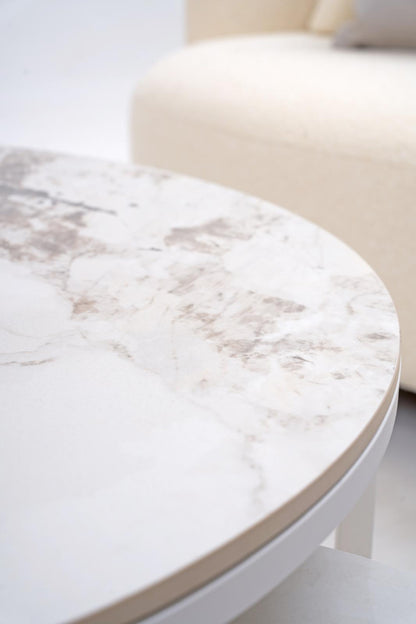 Serence Outdoor Modern Coffee Table - White