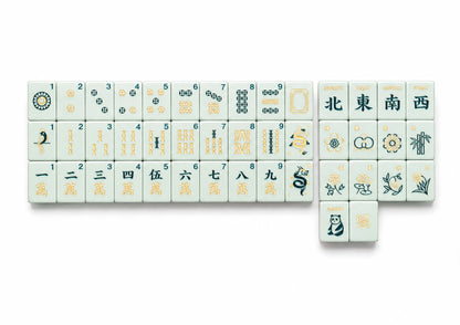 Tradewind Mahjong Tiles - Mint & Sea