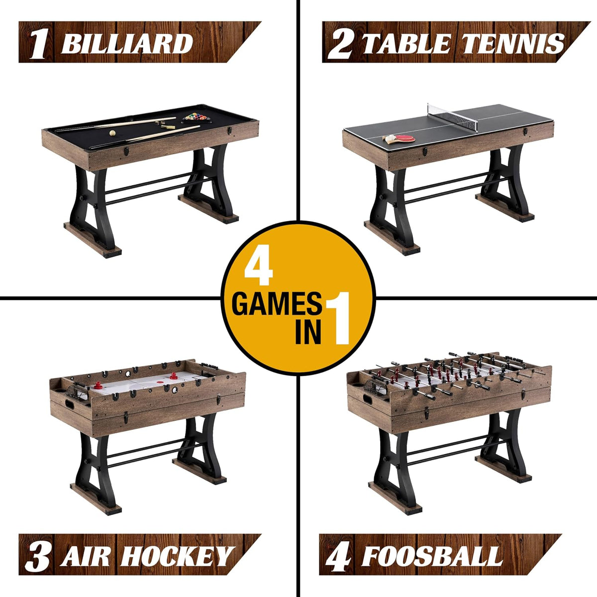 Barrington 54In Combo Game Table