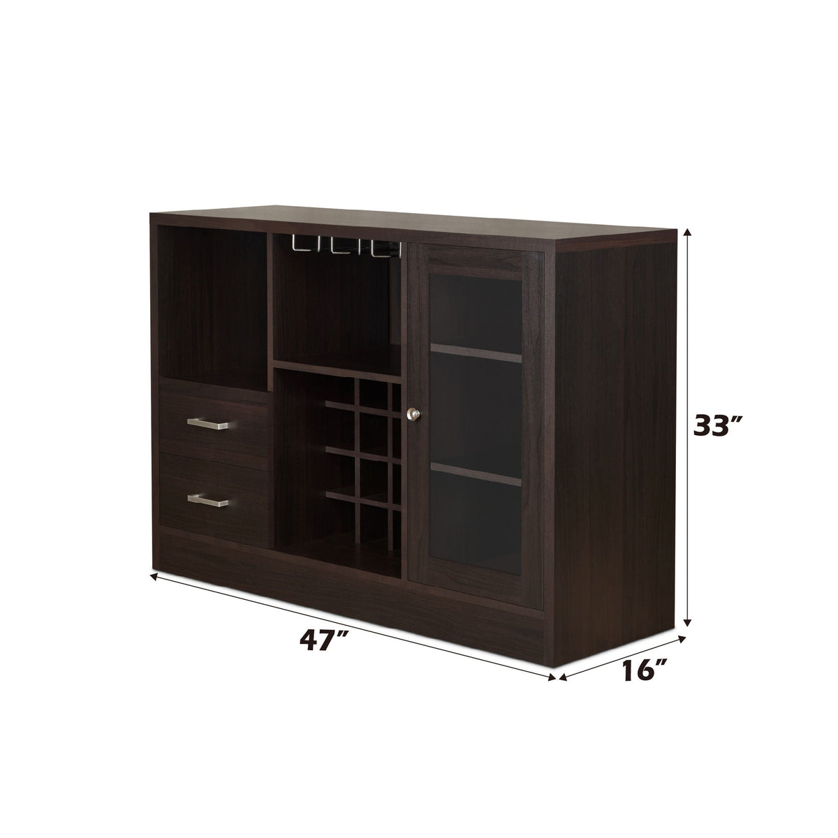 Hazen - Wine Cabinet III - Espresso
