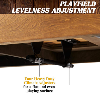 Barrington Urban Shuffleboard Table with Scratch-Resistant Playfield and 8-Puck Set
