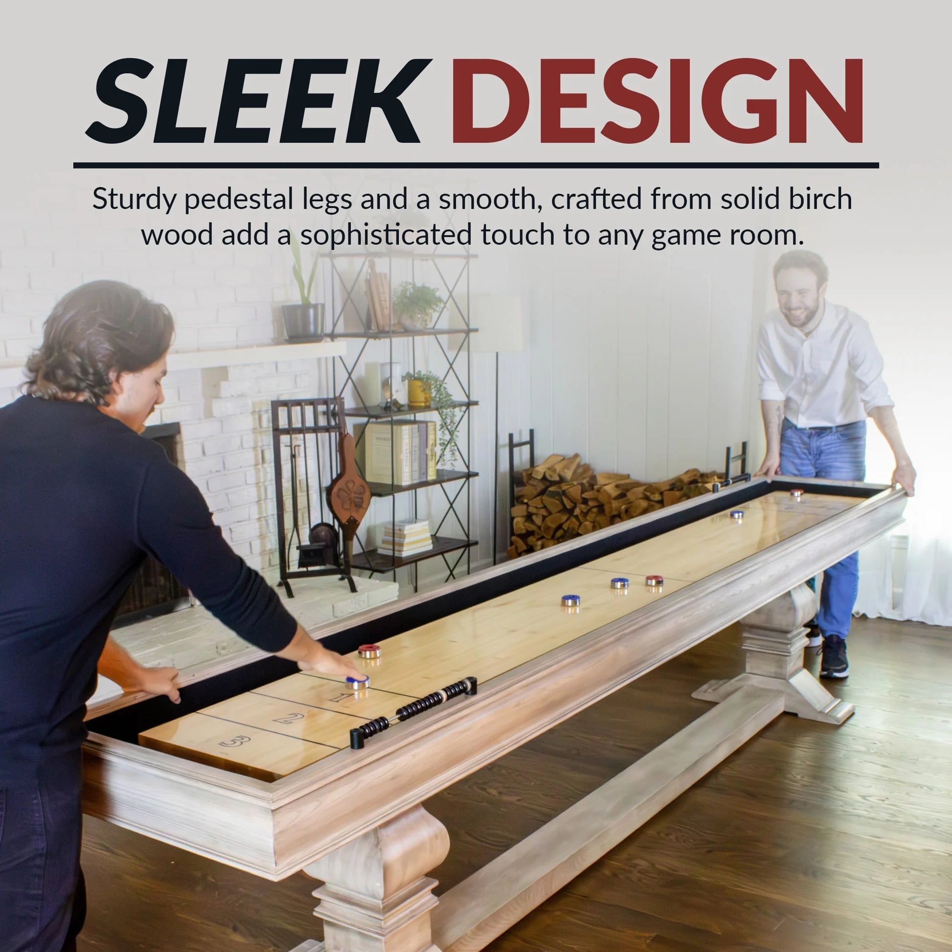 Montecito 12-Ft Shuffleboard Table - Driftwood