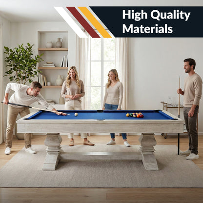 Hathaway Montecito 8-ft Pool Table- Driftwood Finish with Blue Felt