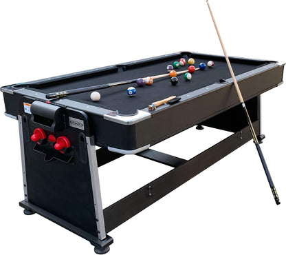 Triad 7-Foot 3-In-1 Multi-Game Swivel Table - Billiards/Pool, Table Tennis & Air Hockey