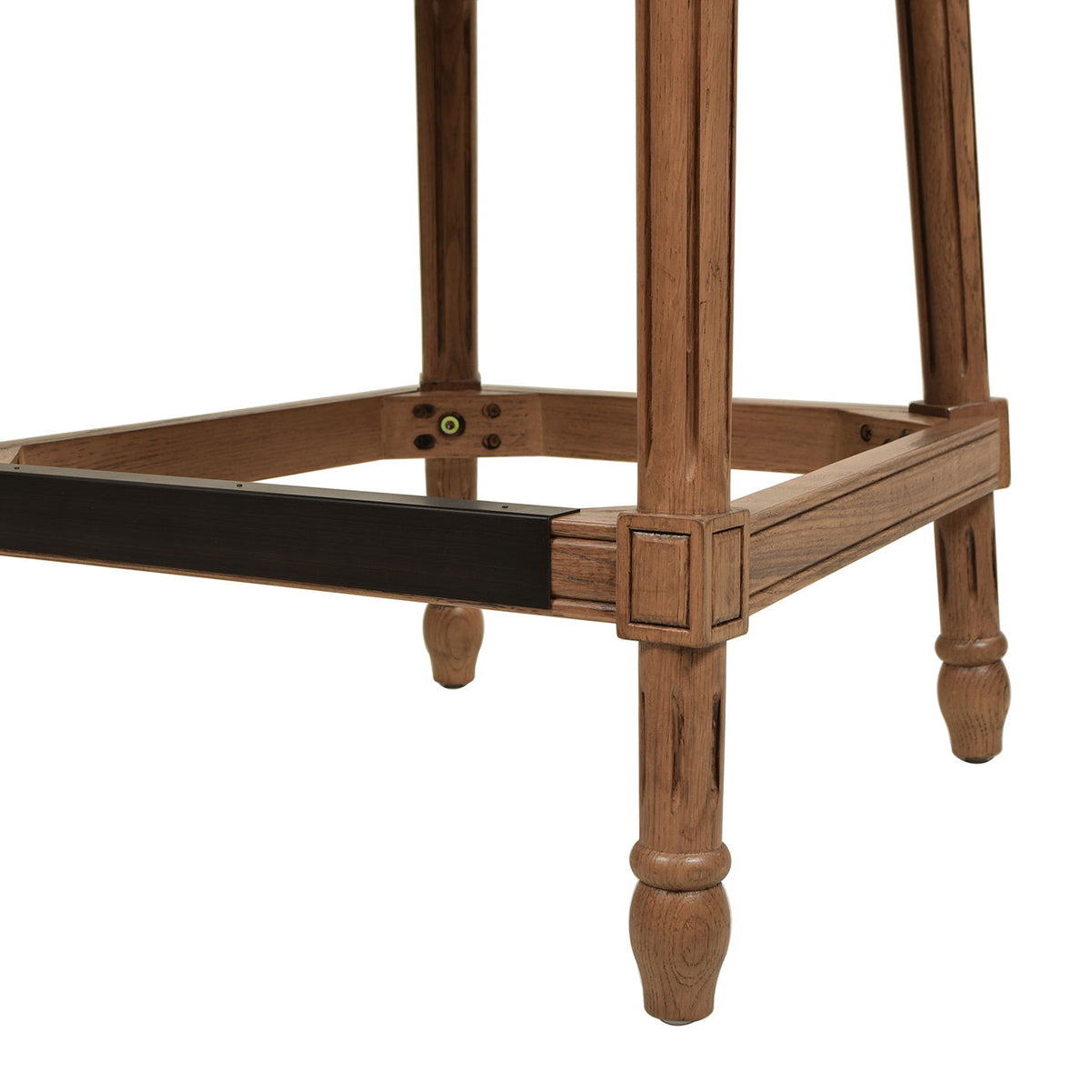 Rattan Wicker High Back Counter Bar Stool with Oak Frame - Gray or Dark Brown