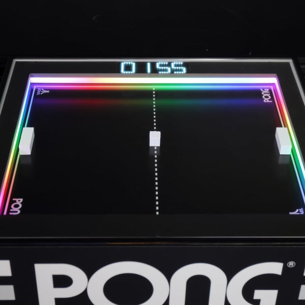 Atari Pong® Coffee Table Arcade Game – Retro Electromechanical Fun with LED Score Display and Hide-Away Controls