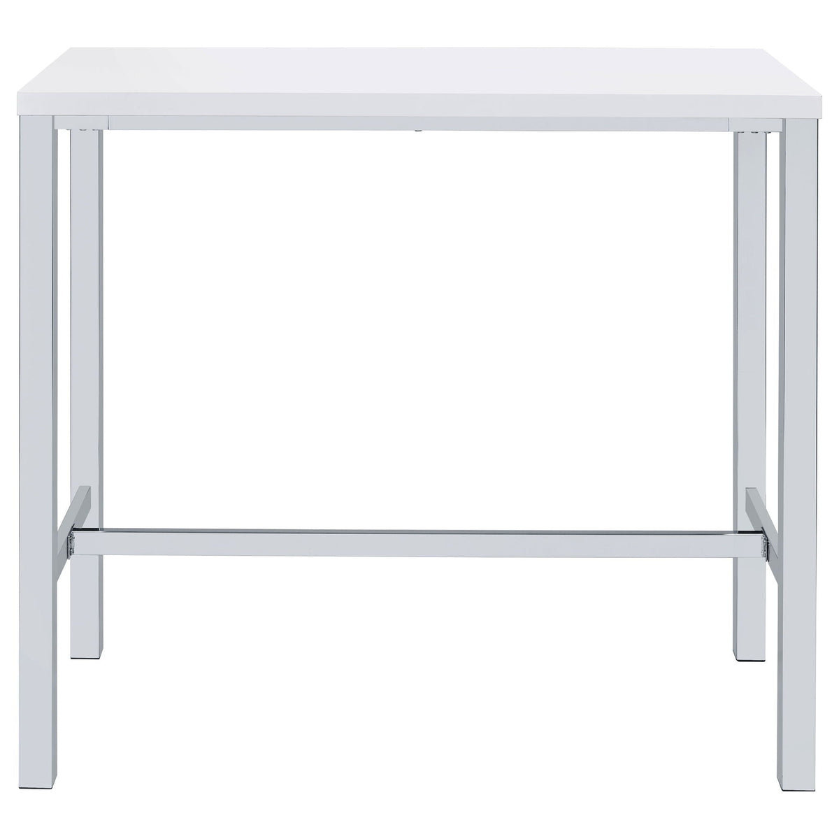 Natividad 5-piece Pub Height Bar Table Set White High Gloss