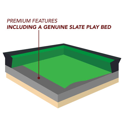 Renegade Slate Bumper Pool Table, 54-In, Green
