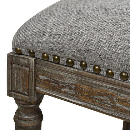Rattan Wicker High Back Counter Bar Stool with Oak Frame - Gray or Dark Brown