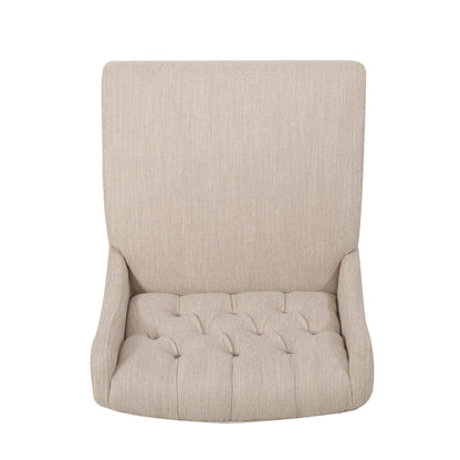 Upholstered Barstool with Button Tufted Wing Back - Multiple Colors