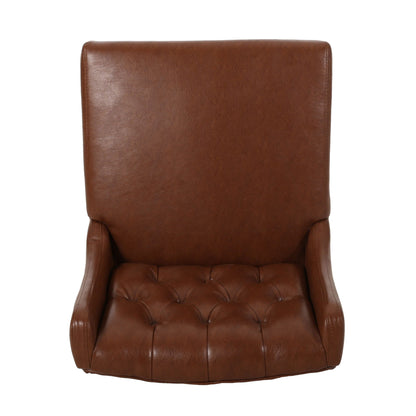 Upholstered Barstool with Button Tufted Wing Back - Multiple Colors