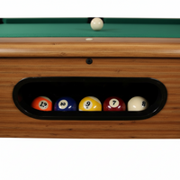 Billiard Table Designed for Compact Spaces, Double-Sealed MDF Play-Bed, Auto Ball Return, Leg Levelers