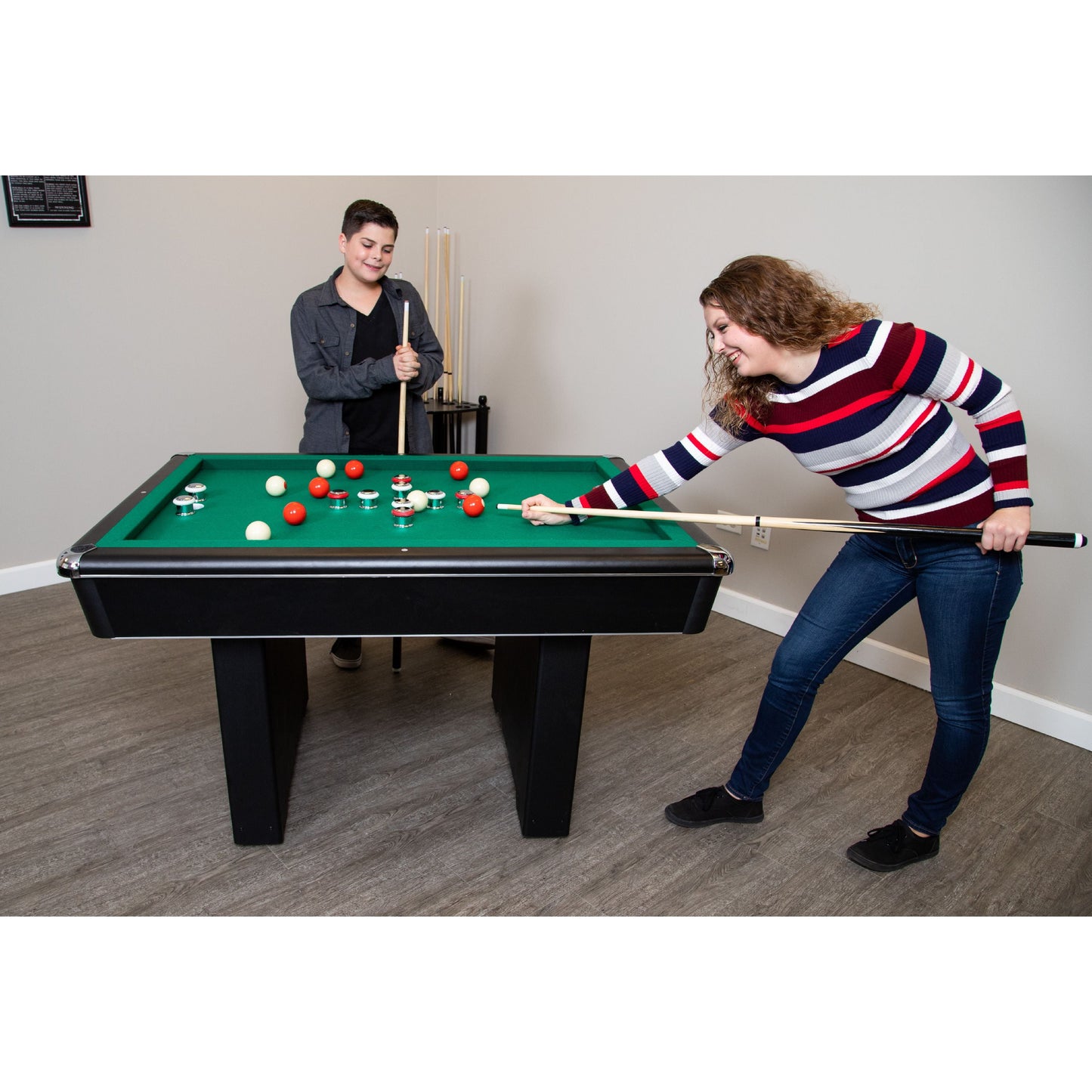 Renegade Slate Bumper Pool Table, 54-In, Green