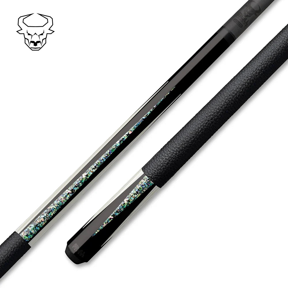 Bull Carbon 6 Pt. Leather Lore Wrap with Genuine Abalone, Butt Only