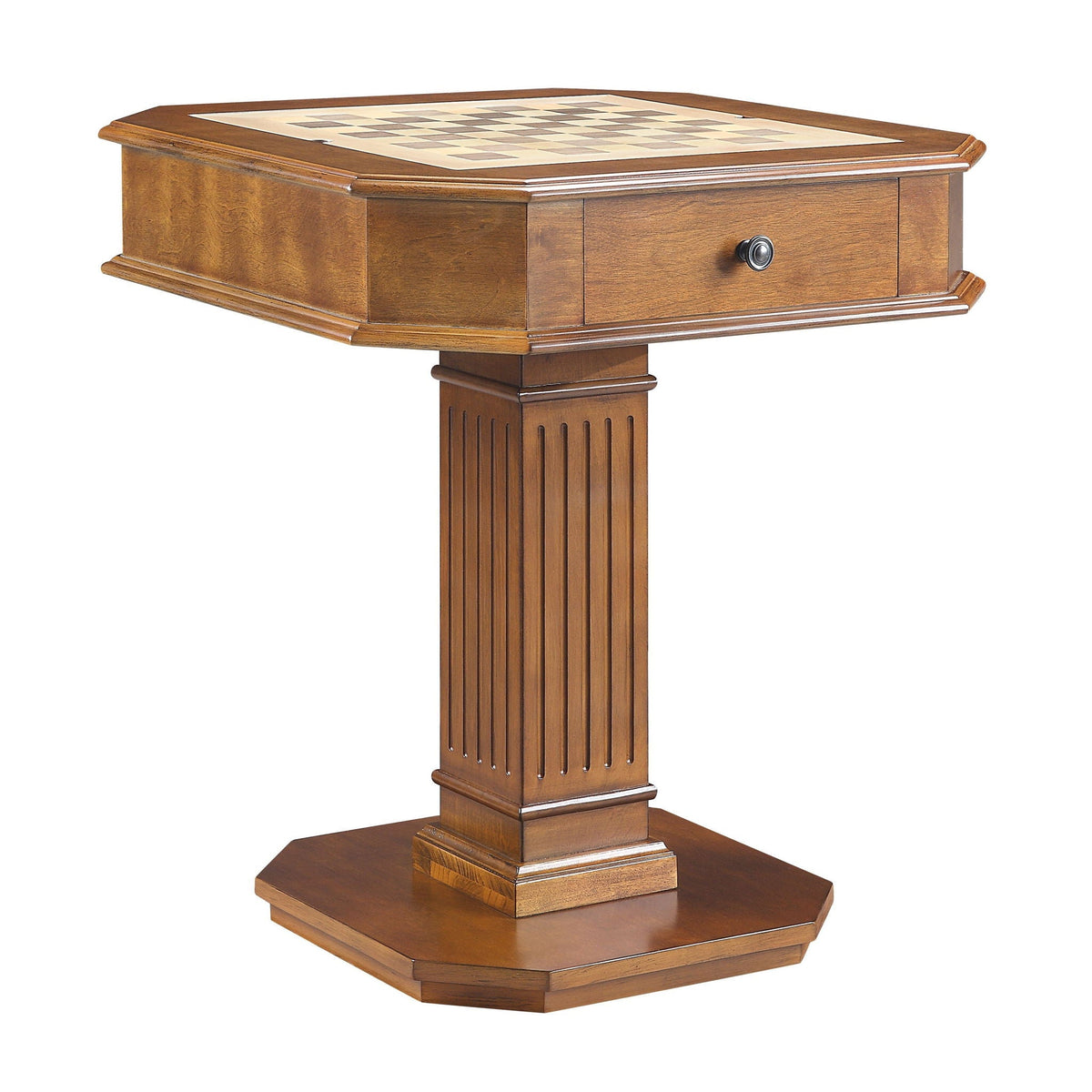 2-in-1 Game Table with Storage Drawers - Walnut