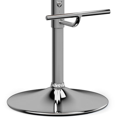 Mid Century Modern Adjustable Swivel Bar Stool with Bentwood Frame - Black, Light Blue, Dark Gray, White