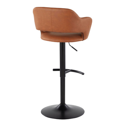 Margarite - Contemporary Adjustable Barstool With Swivel (Set of 2)