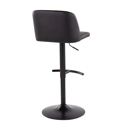 Contemporary Adjustable Bar Stool Set with Rounded T Footrest - Multiple Colors