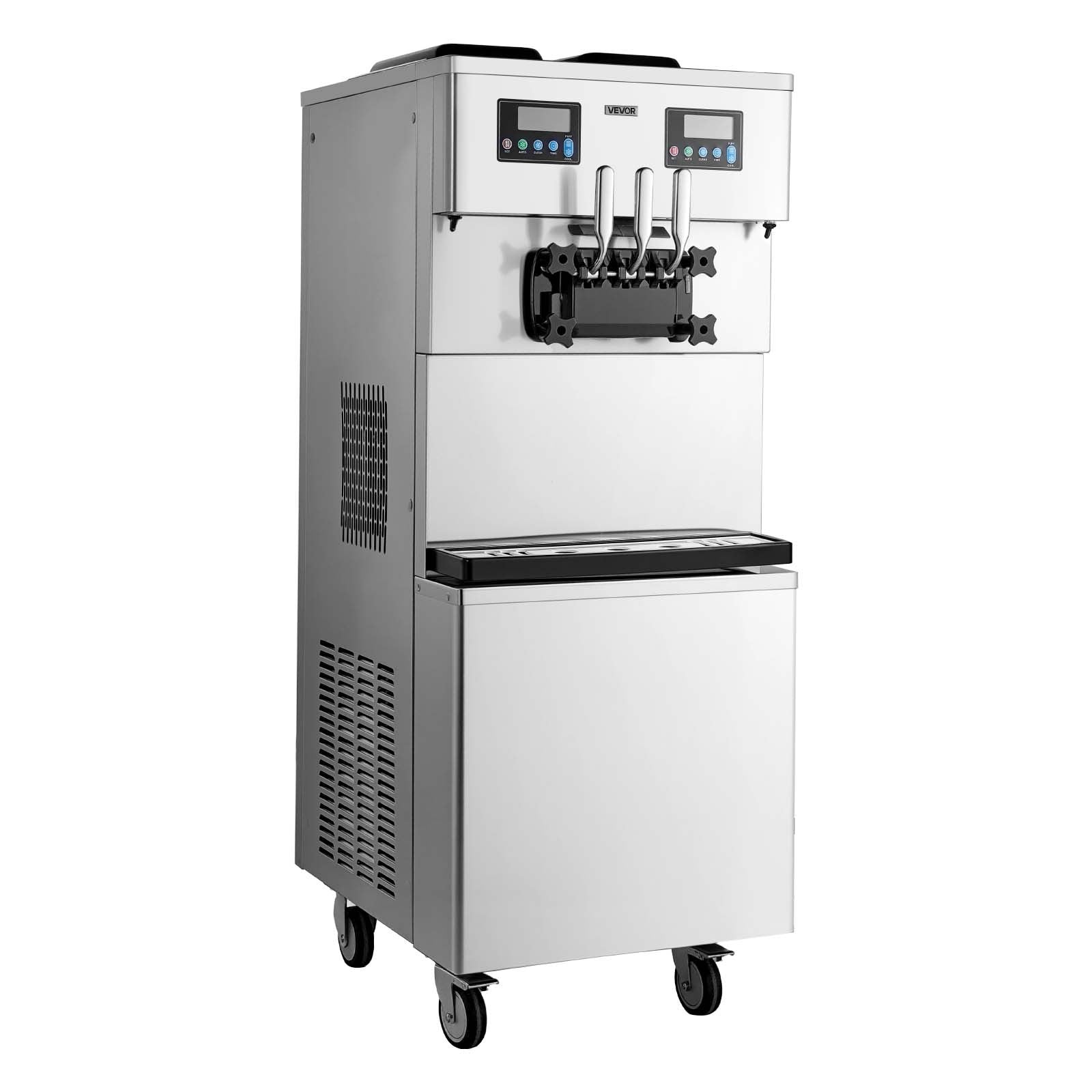VEVOR Commercial Ice Cream Machine Dual Compressors 3-Flavor Ice Cream Maker