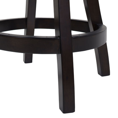 Swivel Counter Height Bar Stool with High Backrest and Solid Hardwood - Multiple Colors